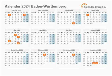 brückentage 2024 baden-württemberg kalender